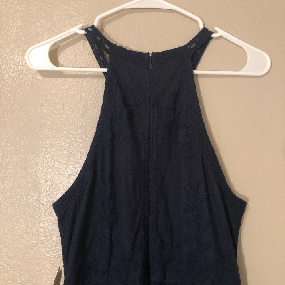 NWOT Navy Altar’d State Haltered Lace Maxi Dress - Picture 8 of 11